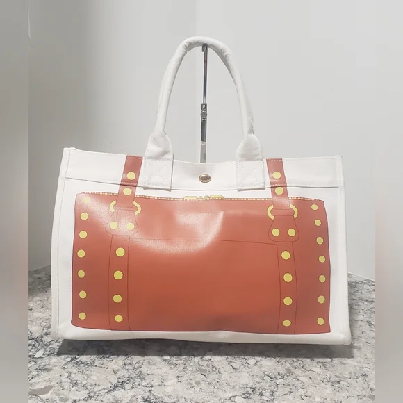 Hammitt Westwood Canvas Cognac Large Tote Bag - Picture 9 of 11